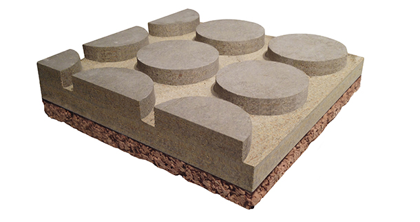 Radiante in cementolegno e sughero biondo BetonRadiant Cork